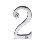 M Marcus Heritage Brass Numeral 2 - Face Fix 76mm Traditional font